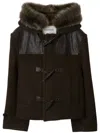 Burberry Wool Duffle Jacket In Brown