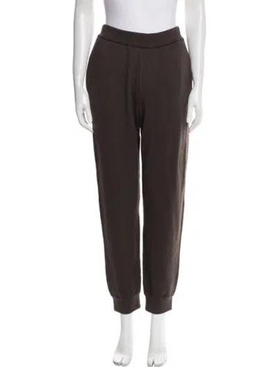 Pre-owned Burberry Wool Embroidered Accent Sweatpants In Brown