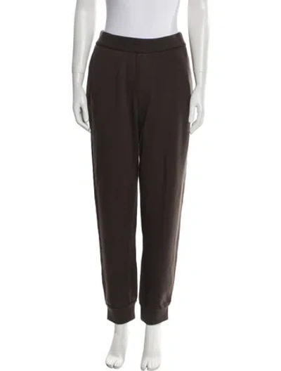 Pre-owned Burberry Wool Embroidered Accent Sweatpants In Brown