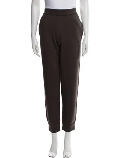 Pre-owned Burberry Wool Embroidered Accent Sweatpants W/ Tags In Brown