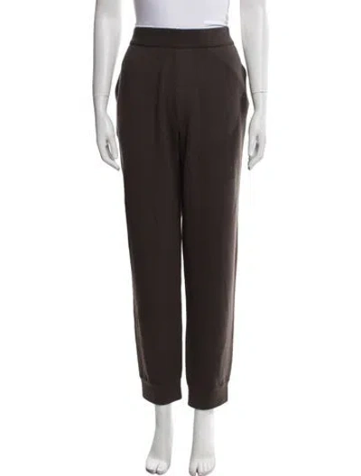 Pre-owned Burberry Wool Embroidered Accent Sweatpants W/ Tags In Brown