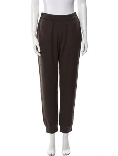 Pre-owned Burberry Wool Embroidered Accent Sweatpants W/ Tags In Brown