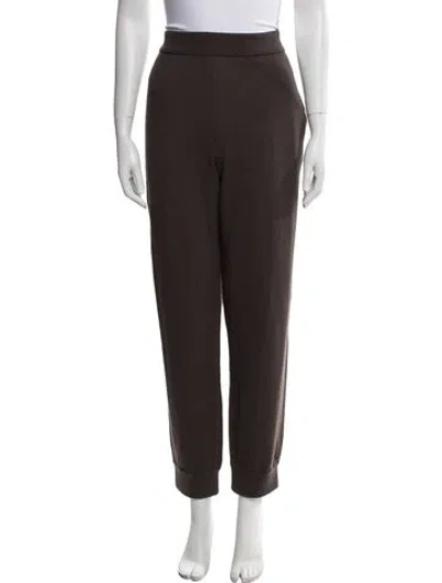 Pre-owned Burberry Wool Embroidered Accent Sweatpants W/ Tags In Brown