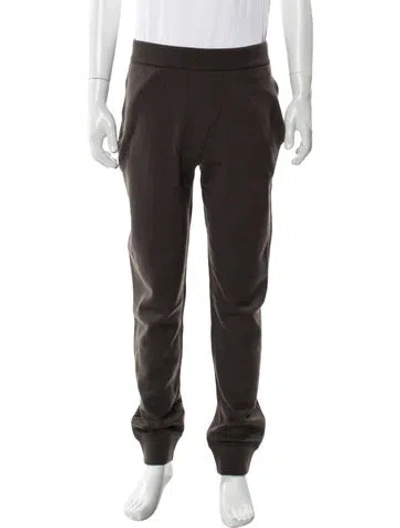 Pre-owned Burberry Wool Embroidered Accent Sweatpants W/ Tags In Brown