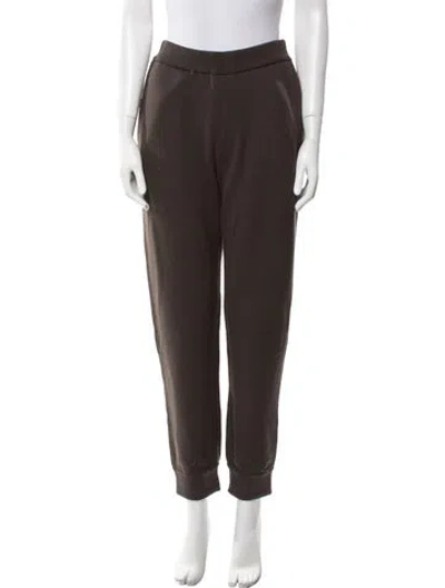 Pre-owned Burberry Wool Embroidered Accent Sweatpants W/ Tags In Brown