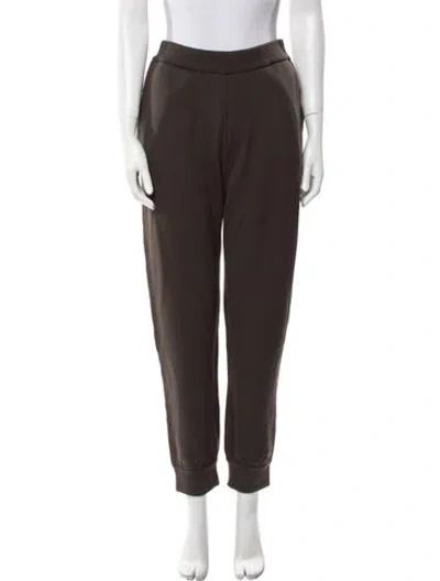 Pre-owned Burberry Wool Embroidered Accent Sweatpants W/ Tags In Brown