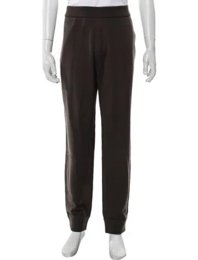 Pre-owned Burberry Wool Embroidered Accent Sweatpants W/ Tags In Brown