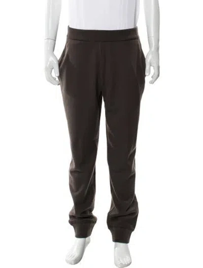 Pre-owned Burberry Wool Embroidered Accent Sweatpants W/ Tags In Brown