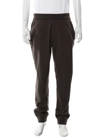 Pre-owned Burberry Wool Embroidered Accent Sweatpants W/ Tags In Brown