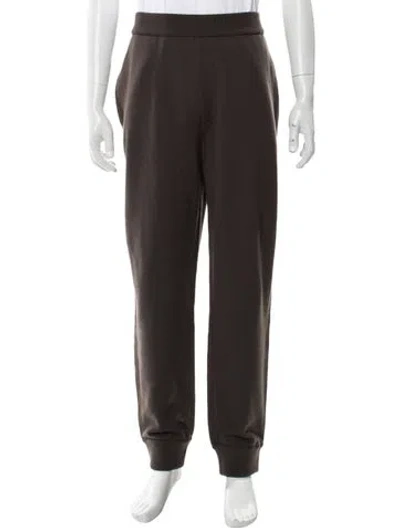 Pre-owned Burberry Wool Embroidered Accent Sweatpants W/ Tags In Brown