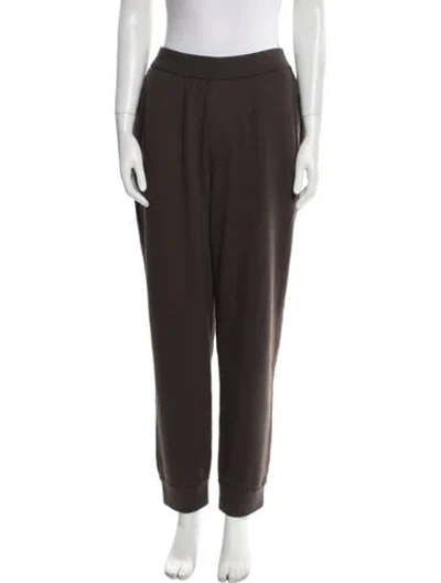Pre-owned Burberry Wool Embroidered Accent Sweatpants W/ Tags In Brown