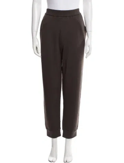 Pre-owned Burberry Wool Embroidered Accent Sweatpants W/ Tags In Brown