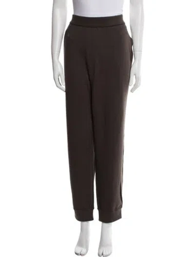 Pre-owned Burberry Wool Embroidered Accent Sweatpants W/ Tags In Brown