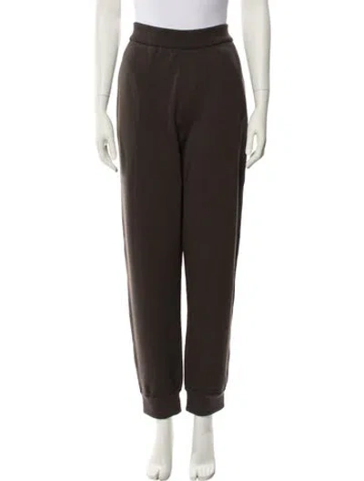 Pre-owned Burberry Wool Embroidered Accent Sweatpants W/ Tags In Brown