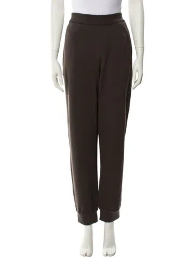 Pre-owned Burberry Wool Embroidered Accent Sweatpants W/ Tags In Brown