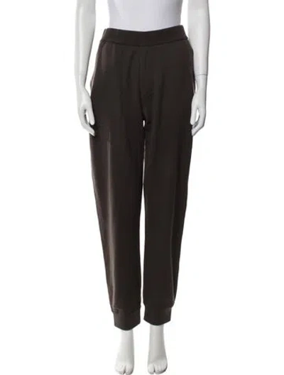 Pre-owned Burberry Wool Embroidered Accent Sweatpants W/ Tags In Brown