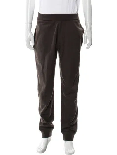 Pre-owned Burberry Wool Embroidered Accent Sweatpants W/ Tags In Brown