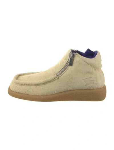 Pre-owned Burberry Wool Espadrilles In Neutral
