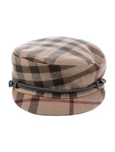 Pre-owned Burberry Wool Fedora Hat In Brown
