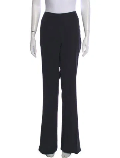 Pre-owned Burberry Wool Flared Pants In Black