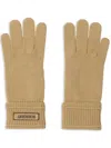 Burberry Wool Gloves In Brown