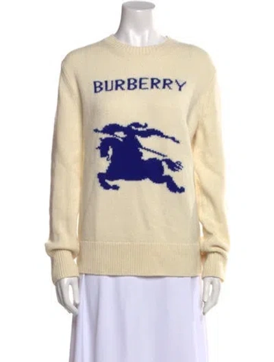 Pre-owned Burberry Wool Graphic Print Sweater In Neutral