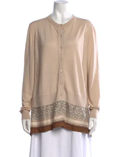 Pre-owned Burberry Wool Graphic Print Sweater In Neutral