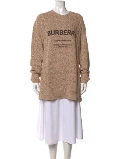 Pre-owned Burberry Wool Graphic Print Sweater In Neutrals