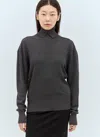 Burberry High-neck Wool Pullover Sweater In Grey