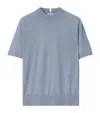Burberry Wool High-neck Sweater Top In Blue