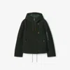 Burberry Wool Felt Hooded Jacket In Black
