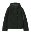 Burberry Wool Felt Hooded Jacket In Black