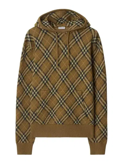 Burberry Wool Hoodie In Green