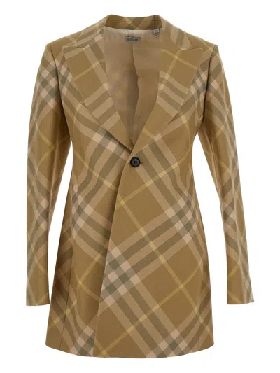 Burberry Wool Jacket In Beige