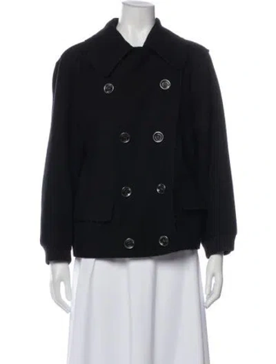 Pre-owned Burberry Wool Jacket In Blue