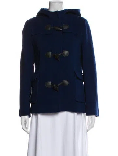 Pre-owned Burberry Wool Jacket In Blue