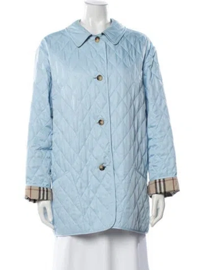 Pre-owned Burberry Wool Jacket In Blue
