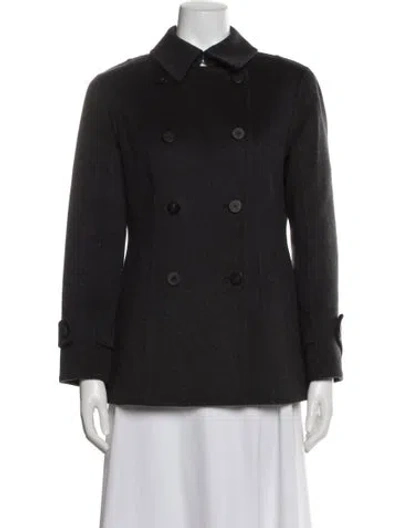 Pre-owned Burberry Wool Jacket In Gray