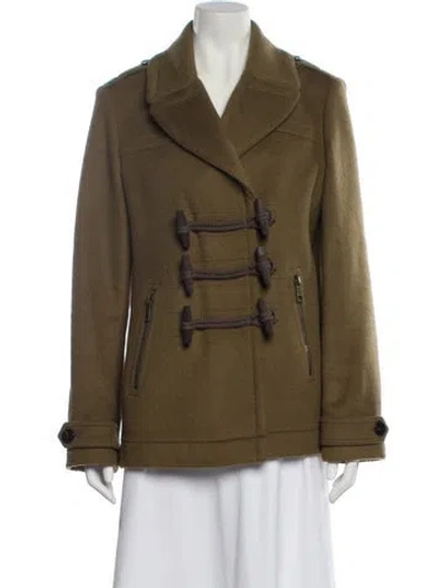Pre-owned Burberry Wool Jacket In Green