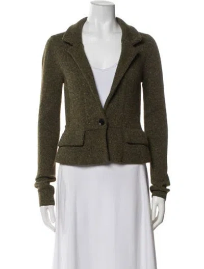 Pre-owned Burberry Wool Jacket In Green