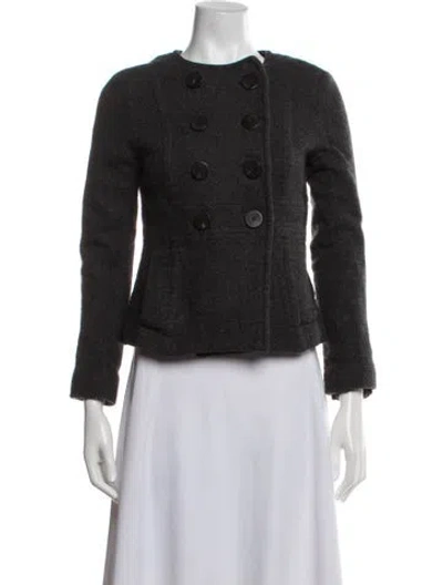 Pre-owned Burberry Wool Jacket In Grey