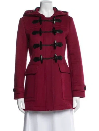 Pre-owned Burberry Wool Jacket In Red
