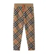 Burberry Wool Jacquard Check Sweatpants In Brown