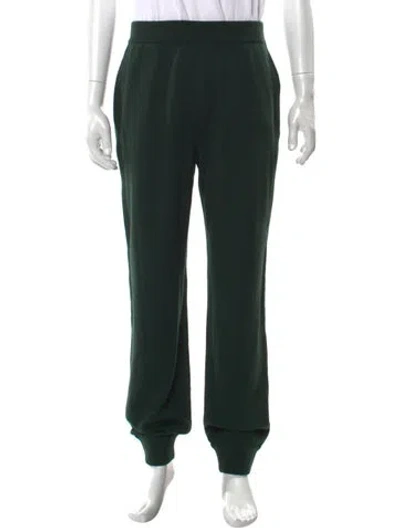 Pre-owned Burberry Wool Joggers In Green