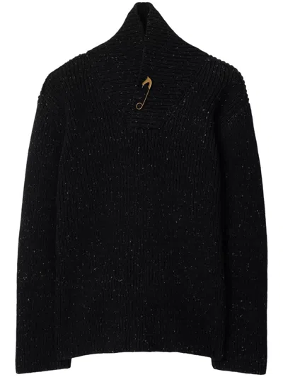 Burberry Wool Jumper In Black