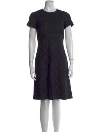 Pre-owned Burberry Wool Knee-length Dress In Black