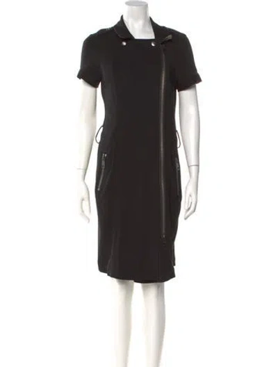 Pre-owned Burberry Wool Knee-length Dress In Black