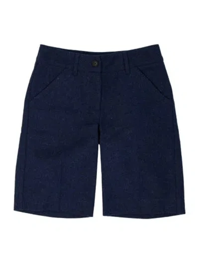 Pre-owned Burberry Wool Knee-length Shorts In Blue