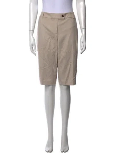Pre-owned Burberry Wool Knee-length Shorts W/ Tags In Neutrals