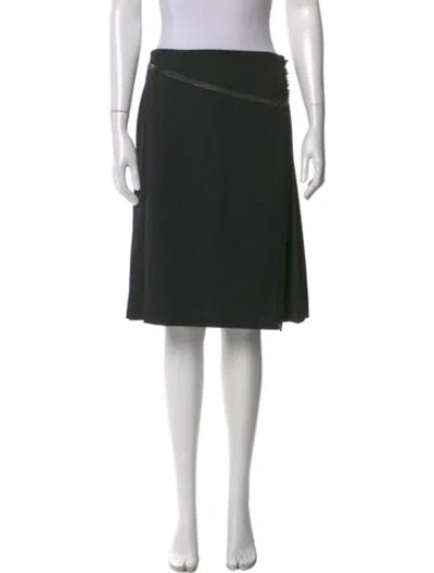 Pre-owned Burberry Wool Knee-length Skirt In Black